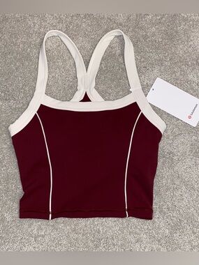 Lululemon Burgundy Bay Piped Strappy Tank Top